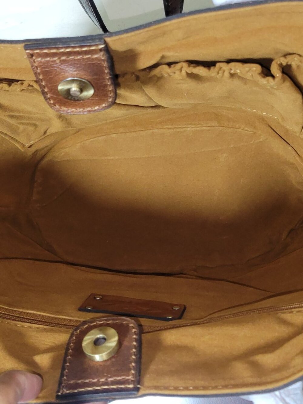 Patricia Nash Leather Marconia Floral Oil Tote, Item #HL01 - Picture 11 of 13